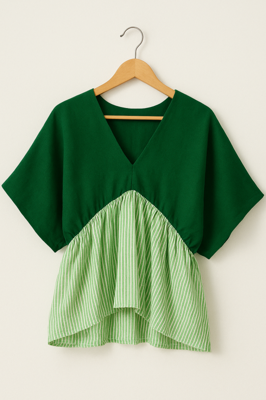 Handwoven poplum top