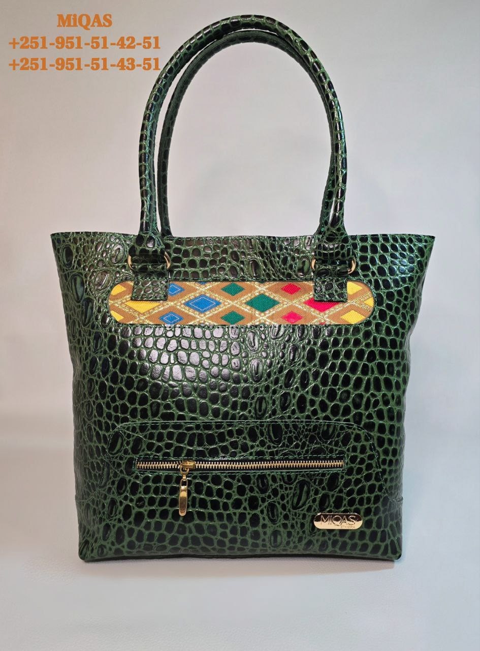 Green Ladies Leather Bag