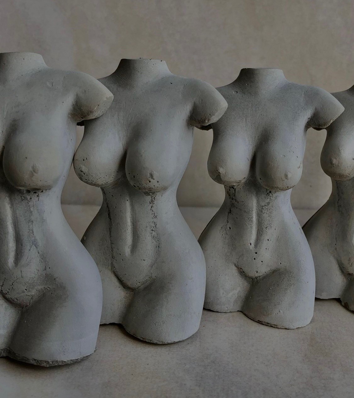 Cement Woman's body home decor