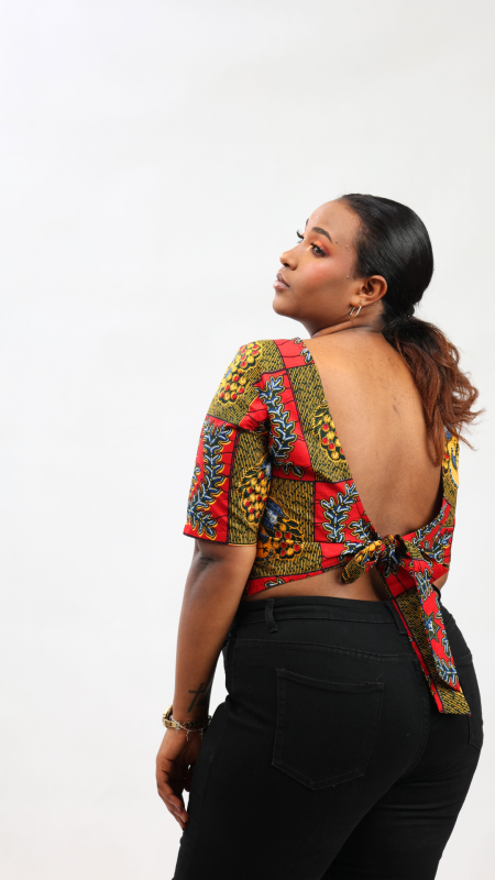 Ankara Backless top