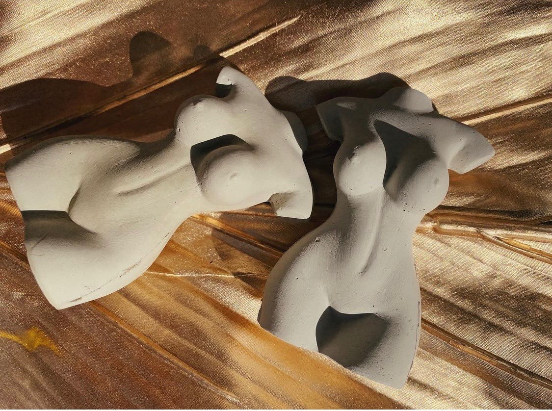 Cement Woman's body home decor