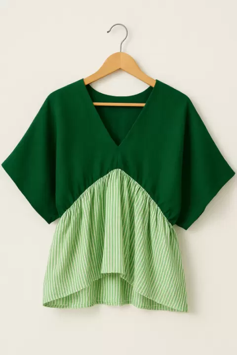 Handwoven poplum top